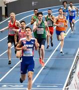 4 March 2021; Luke McCann of Ireland on is way to finishing fifth in his heat of the Men's 1500m during the European Indoor Athletics Championships at Arena Torun in Torun, Poland. Photo by Sam Barnes/Sportsfile