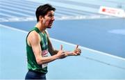 4 March 2021; Paul Robinson of Ireland after finishing third in his heat of the Men's 1500m during the European Indoor Athletics Championships at Arena Torun in Torun, Poland. Photo by Sam Barnes/Sportsfile