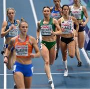 5 March 2021; Sophie Becker of Ireland competing in the Women's 400m heats during the first session on day one of the European Indoor Athletics Championships at Arena Torun in Torun, Poland. Photo by Sam Barnes/Sportsfile