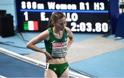 5 March 2021; Siofra Cleirigh Buttner of Ireland after her heats of the Women's 800m hats during the first session on day one of the European Indoor Athletics Championships at Arena Torun in Torun, Poland. Photo by Sam Barnes/Sportsfile