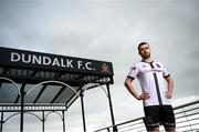 5 March 2021; Dundalk's Michael Duffy at the launch of the Dundalk home kit for the 2021 season at Oriel Park in Dundalk, Louth. Photo by Stephen McCarthy/Sportsfile