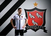 5 March 2021; Dundalk's Raivis Jurkovskis at the launch of the Dundalk home kit for the 2021 season at Oriel Park in Dundalk, Louth. Photo by Stephen McCarthy/Sportsfile