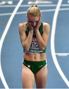 5 March 2021; Georgie Hartigan of Ireland after finishing fourth in her heat of the Women's 800m during the first session on day one of the European Indoor Athletics Championships at Arena Torun in Torun, Poland. Photo by Sam Barnes/Sportsfile