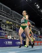5 March 2021; Phil Healy of Ireland wins her heat of the Women's 400m during the first session on day one of the European Indoor Athletics Championships at Arena Torun in Torun, Poland. Photo by Sam Barnes/Sportsfile