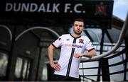 5 March 2021; Dundalk's Michael Duffy at the launch of the Dundalk home kit for the 2021 season at Oriel Park in Dundalk, Louth. Photo by Stephen McCarthy/Sportsfile