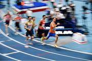 5 March 2021; Jochem Dobber of Netherlands on his way to winning his semi-final of the Men's 400m during the second session on day one of the European Indoor Athletics Championships at Arena Torun in Torun, Poland. Photo by Sam Barnes/Sportsfile