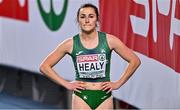 5 March 2021; Phil Healy of Ireland prior to her semi-final of the Women's 400m during the second session on day one of the European Indoor Athletics Championships at Arena Torun in Torun, Poland. Photo by Sam Barnes/Sportsfile