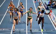 5 March 2021; Phil Healy of Ireland wins her semi-final of the Women's 400m from Andrea Miklos of Romania, left, and Amarachi Pipi of Great Britain during the second session on day one of the European Indoor Athletics Championships at Arena Torun in Torun, Poland. Photo by Sam Barnes/Sportsfile