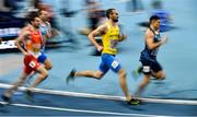 5 March 2021; Amel Tuka of Bosnia-Herzegovina competes in the Men's 800m qualifying round during the second session on day one of the European Indoor Athletics Championships at Arena Torun in Torun, Poland. Photo by Sam Barnes/Sportsfile