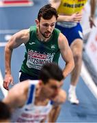5 March 2021; John Fitzsimons of Ireland during his heat of the 800m during the second session on day one of the European Indoor Athletics Championships at Arena Torun in Torun, Poland. Photo by Sam Barnes/Sportsfile