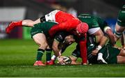 5 March 2021; Caolin Blade of Connacht is tackled by Chris Cloete of Munster during the Guinness PRO14 match between Munster and Connacht at Thomond Park in Limerick. Photo by David Fitzgerald/Sportsfile