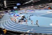 5 March 2021; Amelia Quirk of Great Britain, 2nd from right, competes in the Women's 3000m Final during the second session on day one of the European Indoor Athletics Championships at Arena Torun in Torun, Poland. Photo by Sam Barnes/Sportsfile