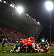5 March 2021; Jack O'Donoghue of Munster controls a maul during the Guinness PRO14 match between Munster and Connacht at Thomond Park in Limerick. Photo by David Fitzgerald/Sportsfile