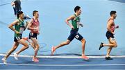 5 March 2021; Andrew Coscoran, left, and Paul Robinson of Ireland competing in the Men's 1500m final during the second session on day one of the European Indoor Athletics Championships at Arena Torun in Torun, Poland. Photo by Sam Barnes/Sportsfile