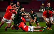 5 March 2021; Caolin Blade of Connacht is tackled by Damien de Allende of Munster during the Guinness PRO14 match between Munster and Connacht at Thomond Park in Limerick. Photo by David Fitzgerald/Sportsfile