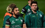 5 March 2021; Bundee Aki, left, and Dave Heffernan of Connacht following their side's defeat in the Guinness PRO14 match between Munster and Connacht at Thomond Park in Limerick. Photo by Ramsey Cardy/Sportsfile