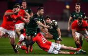 5 March 2021; Caolin Blade of Connacht is tackled by Damien de Allende of Munster during the Guinness PRO14 match between Munster and Connacht at Thomond Park in Limerick. Photo by David Fitzgerald/Sportsfile