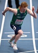 6 March 2021; Séan Tobin of Ireland competes in the Men's 3000m heats during the first session on day two of the European Indoor Athletics Championships at Arena Torun in Torun, Poland. Photo by Sam Barnes/Sportsfile