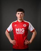 5 March 2021; Kian Corbally during a St Patrick's Athletics portrait session ahead of the 2021 SSE Airtricity League Premier Division season at Ballyoulster United AFC in Celbridge, Kildare. Photo by Stephen McCarthy/Sportsfile