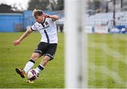 6 March 2021; David McMillan of Dundalk scores his side's first goal, from a penalty, during the Jim Malone Cup match between Drogheda United and Dundalk at Head In The Game Park in Drogheda, Louth. Photo by Stephen McCarthy/Sportsfile