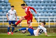 6 March 2021; Jack Baxter of Cork City is tackled by John Martin of Waterford during the pre-season friendly match between Waterford and Cork City at the RSC in Waterford. Photo by Seb Daly/Sportsfile