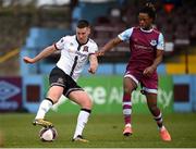 6 March 2021; Patrick McEleney of Dundalk in action against Jordan Adeyemo of Drogheda United during the Jim Malone Cup match between Drogheda United and Dundalk at Head In The Game Park in Drogheda, Louth. Photo by Stephen McCarthy/Sportsfile