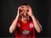 5 March 2021; Jessica Ziu during a Shelbourne portrait session ahead of the 2021 SSE Airtricity Women's National League season at Tolka Park in Dublin. Photo by Stephen McCarthy/Sportsfile