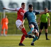 6 March 2021; Darren Murphy of Cobh Ramblers in action against Ben McCormack of St Patrick’s Athletic during the Pre-Season Friendly match between St Patrick’s Athletic and Cobh Ramblers at the FAI National Training Centre in Abbotstown, Dublin. Photo by Matt Browne/Sportsfile