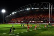 5 March 2021; A general view of action in an empty stadium during the Guinness PRO14 match between Munster and Connacht at Thomond Park in Limerick. Photo by Ramsey Cardy/Sportsfile