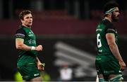5 March 2021; Jack Carty, left, and Paul Boyle of Connacht during the Guinness PRO14 match between Munster and Connacht at Thomond Park in Limerick. Photo by Ramsey Cardy/Sportsfile