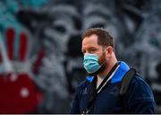 6 March 2021; Michael Bent of Leinster arrives prior to the Guinness PRO14 match between Ulster and Leinster at Kingspan Stadium in Belfast. Photo by Ramsey Cardy/Sportsfile