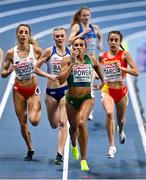 6 March 2021; Nadia Power of Ireland leads the field in the Women's 800m semi-final during the second session on day two of the European Indoor Athletics Championships at Arena Torun in Torun, Poland. Photo by Sam Barnes/Sportsfile