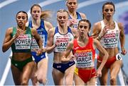 6 March 2021; Nadia Power of Ireland and Daniela Garcia of Spain compete in the Women's 800m semi-final during the second session on day two of the European Indoor Athletics Championships at Arena Torun in Torun, Poland. Photo by Sam Barnes/Sportsfile