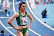 6 March 2021; Phil Healy of Ireland prior to the Women's 400m final during the second session on day two of the European Indoor Athletics Championships at Arena Torun in Torun, Poland. Photo by Sam Barnes/Sportsfile