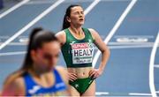 6 March 2021; Phil Healy of Ireland after finishing fourth in the Women's 400m final during the second session on day two of the European Indoor Athletics Championships at Arena Torun in Torun, Poland. Photo by Sam Barnes/Sportsfile