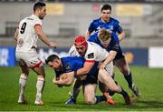 6 March 2021; Rory O'Loughlin of Leinster is tackled by Eric O'Sullivan of Ulster during the Guinness PRO14 match between Ulster and Leinster at Kingspan Stadium in Belfast. Photo by Ramsey Cardy/Sportsfile