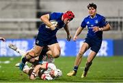 6 March 2021; Josh van der Flier of Leinster is tackled by Michael Lowry and Jordi Murphy of Ulster during the Guinness PRO14 match between Ulster and Leinster at Kingspan Stadium in Belfast. Photo by Ramsey Cardy/Sportsfile