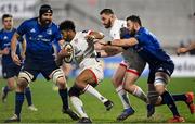 6 March 2021; Robert Baloucoune of Ulster is tackled by Josh Murphy of Leinster during the Guinness PRO14 match between Ulster and Leinster at Kingspan Stadium in Belfast. Photo by Ramsey Cardy/Sportsfile