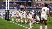 6 March 2021; A general view of the action during the Guinness PRO14 match between Ulster and Leinster at Kingspan Stadium in Belfast. Photo by John Dickson/Sportsfile