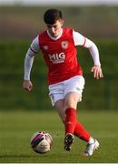 6 March 2021; Kian Corbally of St Patrick’s Athletic during the Pre-Season Friendly match between St Patrick’s Athletic and Cobh Ramblers at the FAI National Training Centre in Abbotstown, Dublin. Photo by Matt Browne/Sportsfile