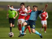 6 March 2021; James McCarthy of Cobh Ramblers in action against Danny Norris of St Patrick’s Athletic during the Pre-Season Friendly match between St Patrick’s Athletic and Cobh Ramblers at the FAI National Training Centre in Abbotstown, Dublin. Photo by Matt Browne/Sportsfile