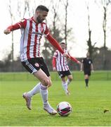 6 March 2021; Daniel Lafferty of Derry City during the Pre-Season Friendly match between Bohemians and Derry City at the AUL Complex in Clonshaugh, Dublin. Photo by Piaras Ó Mídheach/Sportsfile