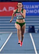 7 March 2021; Ciara Neville of Ireland on her way to finishing seventh in her semi-final of the Women's 60m during the first session on day three of the European Indoor Athletics Championships at Arena Torun in Torun, Poland. Photo by Sam Barnes/Sportsfile