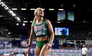 7 March 2021; Sarah Lavin of Ireland after finishing fourth in her semi-final of the Women's 60m Hurdles during the first session on day three of the European Indoor Athletics Championships at Arena Torun in Torun, Poland. Photo by Sam Barnes/Sportsfile