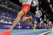 7 March 2021; Jamie Webb of Great Britain trails Patryk Dobek of Poland in the Men's 800m Final during the second session on day three of the European Indoor Athletics Championships at Arena Torun in Torun, Poland. Photo by Sam Barnes/Sportsfile