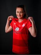 5 March 2021; Rachel Graham during a Shelbourne portrait session ahead of the 2021 SSE Airtricity Women's National League season at Tolka Park in Dublin. Photo by Stephen McCarthy/Sportsfile