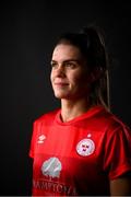 5 March 2021; Jamie Finn during a Shelbourne portrait session ahead of the 2021 SSE Airtricity Women's National League season at Tolka Park in Dublin. Photo by Stephen McCarthy/Sportsfile
