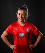 5 March 2021; Rachel Baines during a Shelbourne portrait session ahead of the 2021 SSE Airtricity Women's National League season at Tolka Park in Dublin. Photo by Stephen McCarthy/Sportsfile