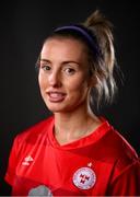 5 March 2021; Rachel Baines during a Shelbourne portrait session ahead of the 2021 SSE Airtricity Women's National League season at Tolka Park in Dublin. Photo by Stephen McCarthy/Sportsfile