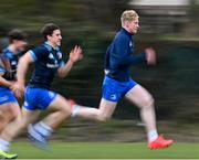 8 March 2021; Jamie Osborne, right, and Tim Corkery during Leinster Rugby squad training at UCD in Dublin. Photo by Ramsey Cardy/Sportsfile